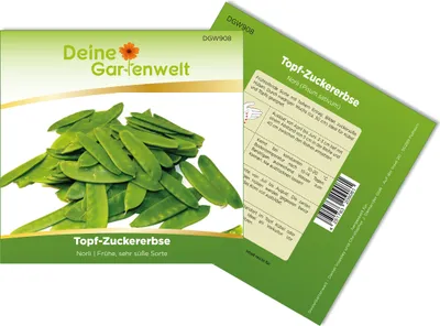 Produktbild von Topf-Zuckererbsen Norli Samen - Pisum sativum - Erbsensamen - Gemüsesamen - Saatgut für 55 Pflanzen