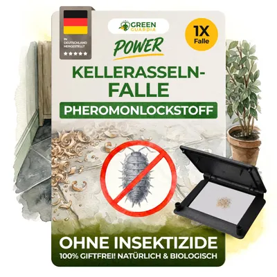 Produktbild von Kellerasselnfalle mit Pheromon Lockstoff -1x Falle- Mittel gegen Kellerasseln im Haus & Garten, Kellerasseln bekämpfen, Chemiefrei & Nachhaltig