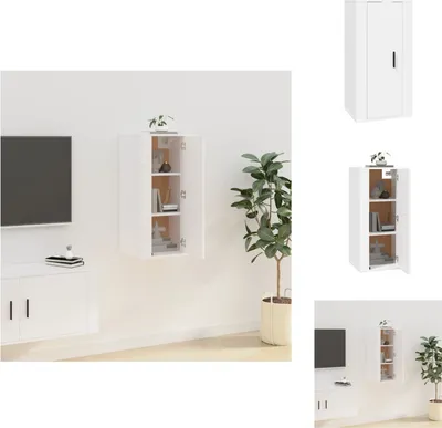 Produktbild von vidaXL TV-Wandschrank Weiß 40x34,5x80 cm -  TV-Möbel