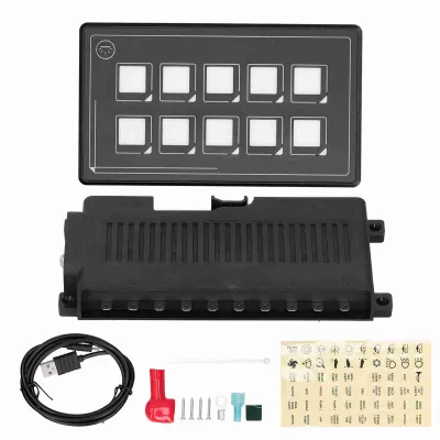 Produktbild von membránový spínací panel 10P s ovládaním cez Bluetooth APP - LED podsvietenie, zabudovaný PPTC pre obytné vozidlá a lode