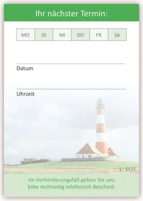 Produktbild von Premium Terminblock Set Leuchtturm (48 Stück) - Hochwertige Terminblöcke im neutralem Design für Ihre Kundentermine mit je 50 Terminblättern pro Block (TBL-504)