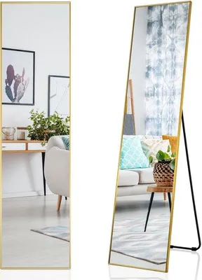 Produktbild von Famanu Standspiegel 2-in-1 - 160 x 40 cm, mit Metallrahmen