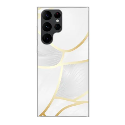 Produktbild von MuchoWow® Handyhülle Schutzhülle Hülle für Samsung Galaxy S22 Ultra Abstraktes Muster mit goldenen Linien Silikon Softcase Handy Hülle - Abbildung