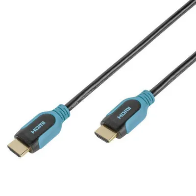 Produktbild von ViVanco™42956, 2,5 m, HDMI Typ A (Standard), HDMI Typ A (Standard), 4096 x 2160 Pixel, 3D, Schwarz, Blau