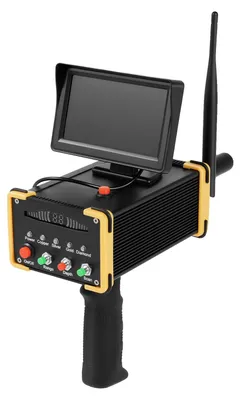 Zdjęcie produktu dla Detektor metali, wyświetlacz LCD o wysokiej rozdzielczości, akumulator ładowalny, kolor czarny
