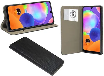 Image de Livre Housse "Smart" compatible avec SAMSUNG GALAXY A31 ( A315F ) Housse pour téléphone portable Etui Portefeuille Housse de protection avec fonction support, porte carte Noir