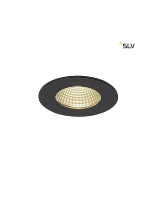 Produktbild von SLV 114420 PATTA-I Deckeneinbauleuchte rund mattschwarz 38° 3000K inkl. Treiber