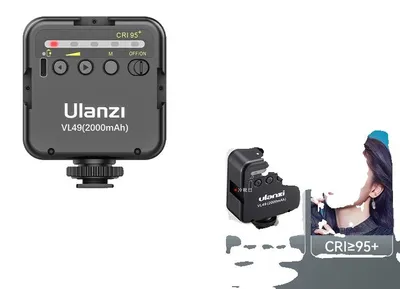 Obrázek produktu pro LED světlo pro vlogy, s nastavitelnou intenzitou, napájení přes USB, model VL49