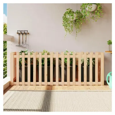 Produktbild von Hochbeet mit Lattenzaun-Design 200x50x70 cm aus massivem Kiefernholz, Palettenrahmen, Hochteich, Gemüsebeet, Kräuterregal für Balkon, Blumenbeet, Kräuterspirale, Tomatenbeet, Pflanzhochbeet