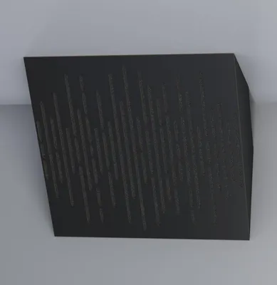 Immagine prodotto di Confezione da 2 – Trappola acustica angolare per bassi | 50x50 cm | Assorbimento delle basse frequenze per studi e teatri | Diffusione | [WAVE-H-100 mm | Nero]