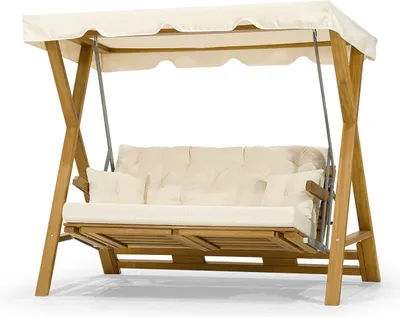 Produktbild von Robuste Outdoor-Schaukel Designer Garten Möbel Robustes Holzgestell
