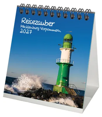 Produktbild von Reisezauber Mecklenburg-Vorpommern Tischkalender 10x10cm für 2027 Städte Bundesland Menschen - Seelenzauber