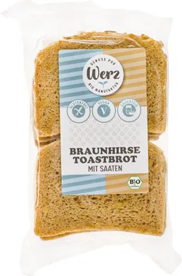 Produktbild von Werz Braunhirse Toastbrot mit Saaten 250g