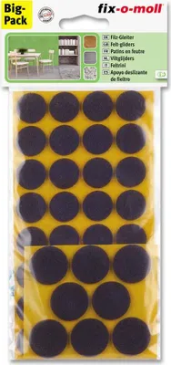 A package of felt furniture gliders.