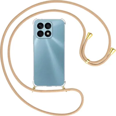 Produktbild von Handykette Backcover-Schutzhülle mit Band (Metall goldfarben) für Honor X8a (6.75'') - beige