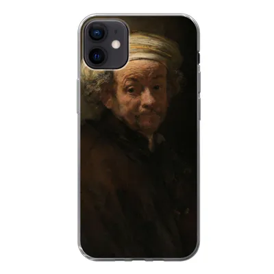 Produktbild von MuchoWow® Handyhülle Schutzhülle Hülle für iPhone 12 mini Selbstbildnis als Apostel Paulus - Gemälde von Rembrandt van Rijn Silikon Softcase Handy Hülle - Bild