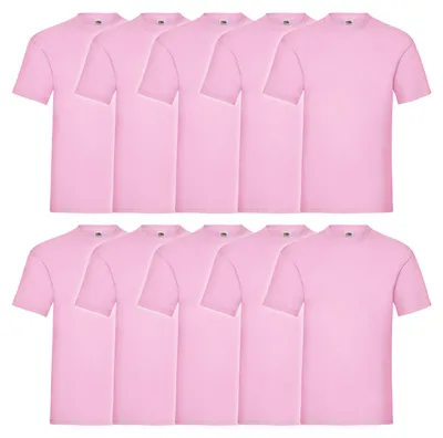 Produktbild von 10er Pack Fruit of the Loom Valueweight T-Shirt Farbe: rose Größe: 2XL
