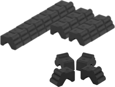 Produktbild von BigDean 4x Blumentopf Füßchen Terracotta Braun Pflanzkübel Untersetzer extra stabile Kunststoff Füße  : 20 Stück : Anthrazit