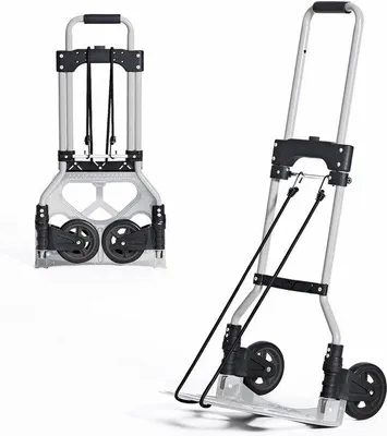 Produktbild von Famanu Klappbare Sackkarre - Aluminium Ladeplattform - Antirutsch-Pads - Tragkraft 60 kg