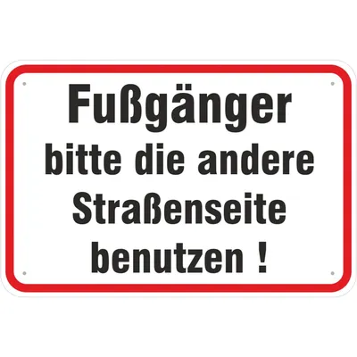 Produktbild von Aufkleber 20x30 cm Fußgänger andere Straßenseite nutzen