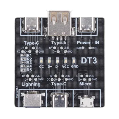 Immagine prodotto di Scheda di rilevamento del cavo dati, protezione multipla sensibile e accurata, tester del cavo USB per il tipo C