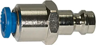 A close-up studio shot of a pneumatic fitting.