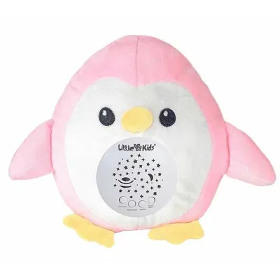 Immagine prodotto di Peluche musicale proiettore pinguino rosa
