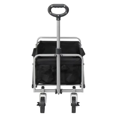 Produktbild von FCH Bollerwagen Faltbar Handwagen, klappbar Transportwagen,74.5x43.5x85cm, 360 ° drehbar belastbar bis 100kg,Schwarz