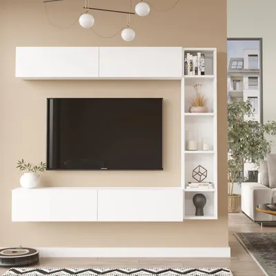 Zdjęcie produktu dla Ściana TV Houseland Cohen biały