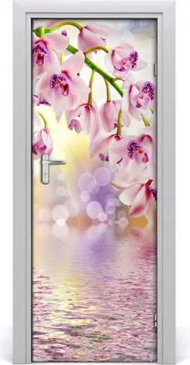 Produktbild von Tulup Türaufkleber 75x205 cm Dekorative Aufkleber Selbstklebend Wasserdichte Tapete Abnehmbar Schlafzimmer Wohnzimmer Wohnkultur - Orchideenen