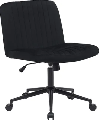 Produktbild von CLP Bürostuhl Kingman höhenverstellbar und drehbar schwarz Material Samt