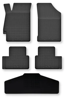 Produktbild von Gummi-Fußmatten mit Tunnelmatte für Mazda MX-6 II 1992-1997 (Coupé) – 5-tlg, Schwarz, modellangepasst – Wielganizator Semi-Universal