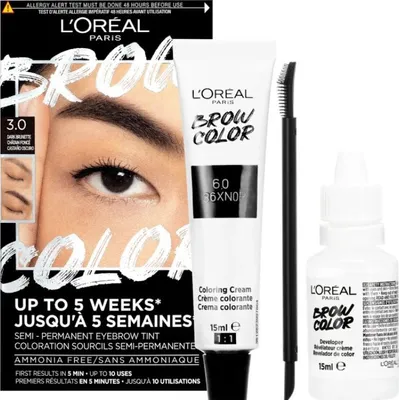 Produktbild von L´Oréal Paris Brow Color Semi-Permanent Eyebrow Tint semi-permanente-farbe für die Augenbrauen 3.0 Dark Brunette