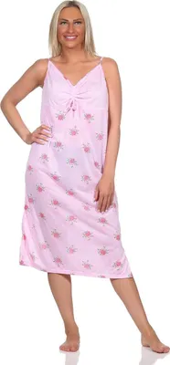 Produktbild von Damen Nachthemd Sleepshirt Nachtwäsche ohne Ärmel; Rosa/L/40
