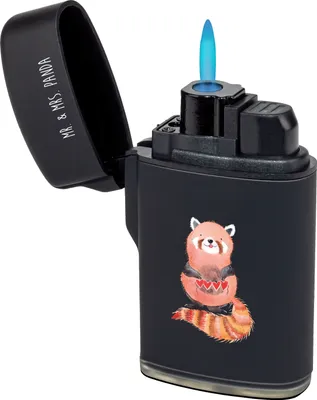 Produktbild von Mr. & Mrs. Panda Feuerzeug Roter Panda - Schwarz - Geschenk, Liebling, gasfeuerzeuge, Rot, Herz, Feuerzeuge, Lustige Sprüche, Lieblingsmensch, anzünder, sturmfeuerzeug
