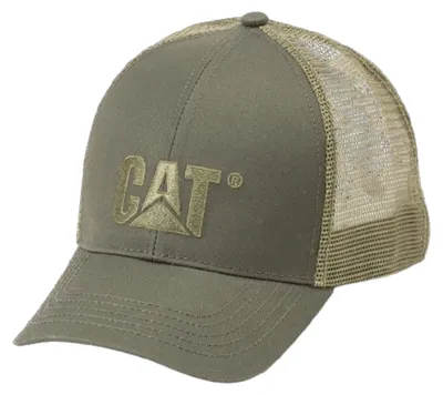 Image de CAT Trucker Cap Logo Mesh vert olive