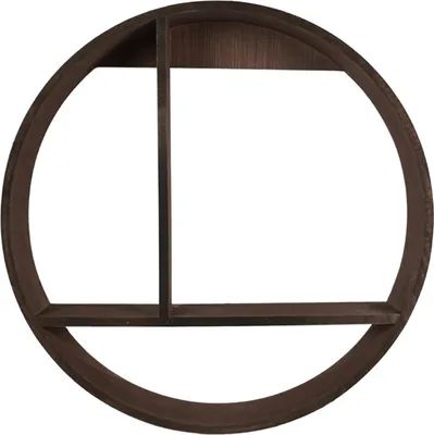 Produktbild von Wandregal Ø 37 cm Holz Dunkelbraun