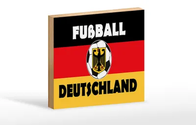 Produktbild von Holzschild Spruch 18x12cm Fußball Deutschland