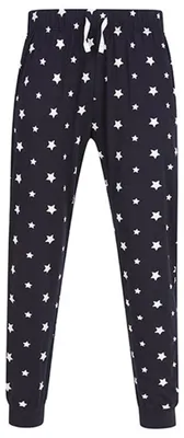 Image de SkinniFit Women - Pantalon lounge pour hommes/femmes Unie LT5879 (XXL) (Bleu marine/Blanc)