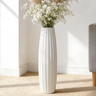 Obrázek produktu pro Keramické vázy 71 cm - Dekorativní vázy pro interiér - Jednoduchý design - Lesklý povrch