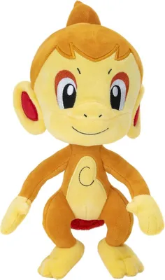 A plush toy of a monkey-like creature, likely a Pokemon character, is shown against a white background.