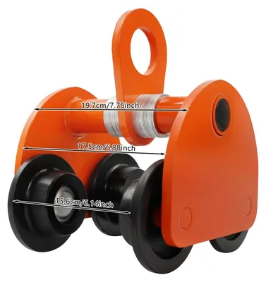 Immagine prodotto di Carrello portante, ruote doppie, funzionamento manuale, colore arancione