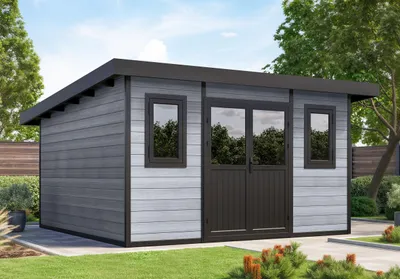 Produktbild von WPC Gartenhaus Modell Duo Color 15 m²