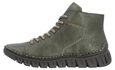 Obrázek produktu pro Boty Rieker, dámské, nízké, s profilovanou podrážkou, jednoduchý design, zelené, velikost: 40 EU, model: 57501