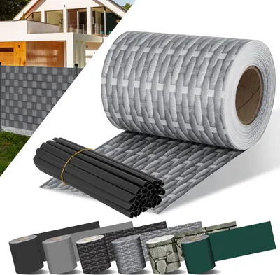 Produktbild von KESSER® PVC Sichtschutzstreifen Sichtschutz Rolle Doppelstabmatten Zaun Blickdicht | Wetterfest und Windschutz | Zaunfolie Sichtschutz Garten Gartenzaun