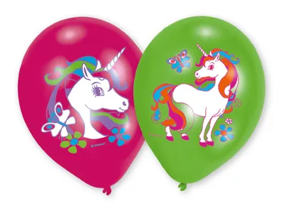 Immagine prodotto di 9902173 Pallone Unicorno - rosa/verde, 6 pezzi