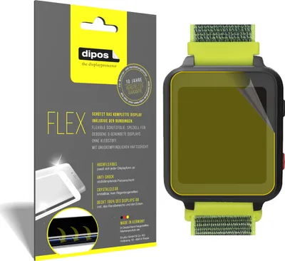 Produktbild von 2x Schutzfolie für Anio 5 Smartwatch Folie, 100% Displayabdeckung, dipos Flex