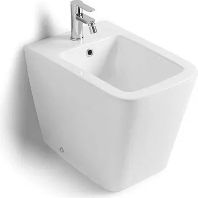 Produktbild von Sanitärkeramik- Bidet,glänzend weiß, bodenstehend | Rock