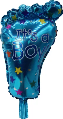 Produktbild von Baby Fußabdruck Folienballon 35 x 20 CM Luftballon Blau It`s a Boy