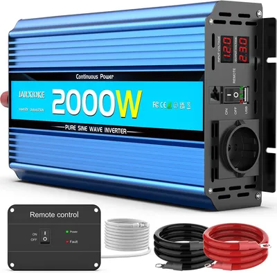 Imagen del producto de Convertidor de 12V a 220V - Transformador de voltaje - Convertidor de corriente - Adaptador de alimentación - Inversor